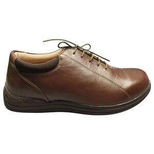 Drew‎ Tulip Comfort Flat Shoes Mens 11WW Brown Leather Low Top Lace Up 10202-64